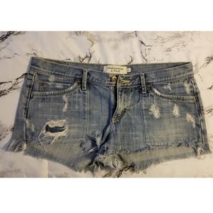 Abercrombie & Fitch - Distressed Jean Shorts - 6
